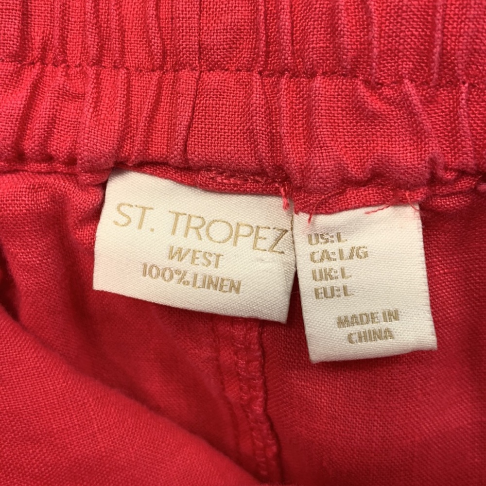 ST. Tropez West - coral colored linen skirt - size L - Picture 3 of 3
